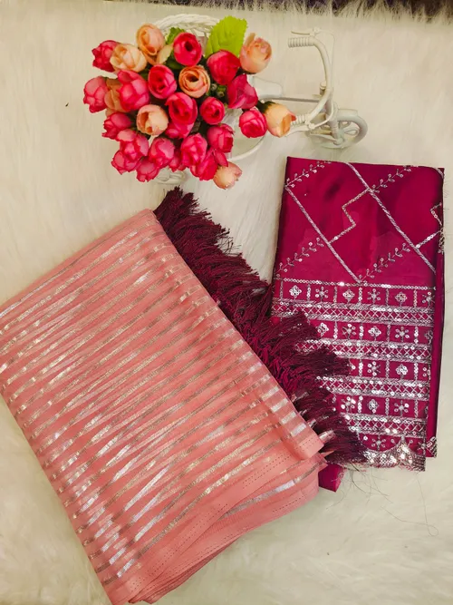 DESIGNER SAREE WITH WORK BLOUSE DS34